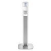 Purell MESSENGER ES6 Floor Stand with Dispenser, 1,200 mL, 13.16 x 16.63 x 51.57, Silver/White 7306-DS-SLV